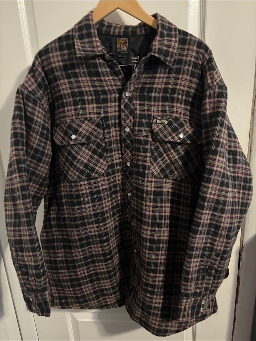 Kodiak Black and Pink Plaid Lightweight Shirt Jacket
